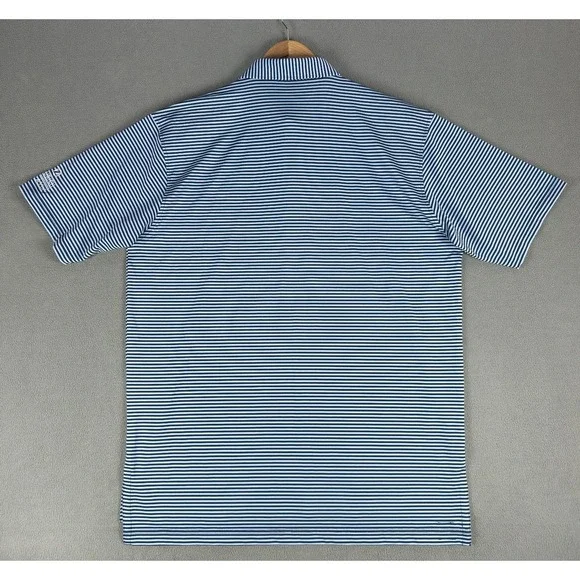 Turtleson Polo Shirt Mens Large Blue Zurich Classic TPC Performance Golf New - Picture 3 of 9